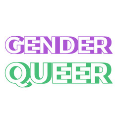 Gender Queer Cut Out Badge