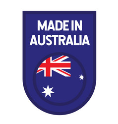 Made In Australia Label On White