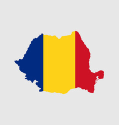 Romania Map Flag Romanian Country Map With Banner