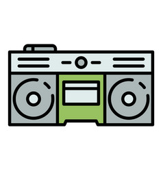 Boom Box Icon Color Outline