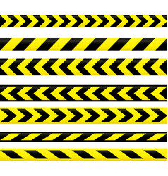 Caution Tape Set Yellow And Black Warning Stripes