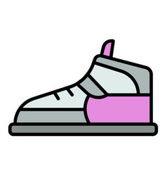 Hip Hop Sneaker Icon Color Outline