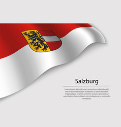 Wave Flag Of Salzburg Is A State Of Austria