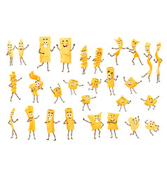 Cartoon Italian Pasta Comical And Cute Characters