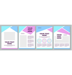 Blue And Purple Brochure Template