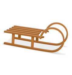 Children Wooden Sleigh Stock