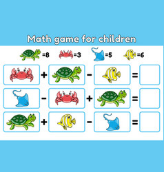 Math Game For Children Sea Animals-2