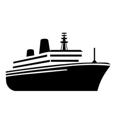 Ship Black Icon On White Background