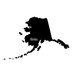 Alaska State Silhouette Map