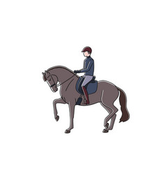 Equestrian Sport Dressage Athlete Riding Horse