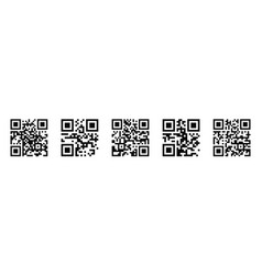 Set Of Qr Code Icons Matrix Barcode Pictograms