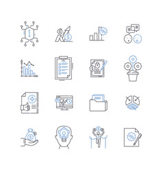 Financial Resource Management Line Icons