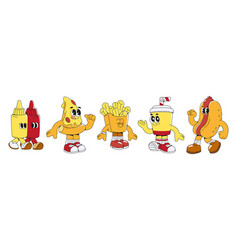 Groovy Fast Food Characters Set