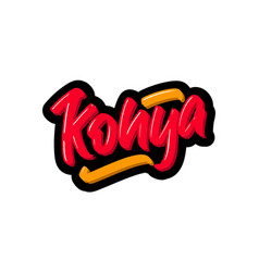 Konya Logo Text Hand Drawn