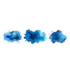 Blue Ink Watercolor Splash Paint Blob Blue Ink