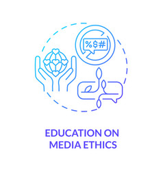 Education On Media Ethics Blue Gradient Concept