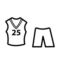 Isolated Basketball Uniform Icon Flat Design