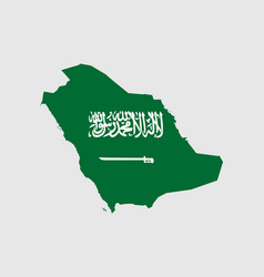 Saudi Arabia Map Flag Arabian Country Banner