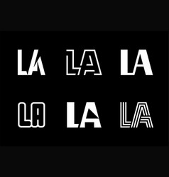 Set Of Letter La Logos