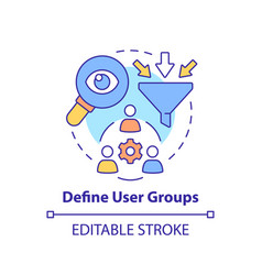 Define User Groups Concept Icon