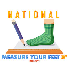 National Measure Your Feet Day Banner Design