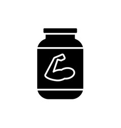 Nutritional Sports Supplement Icon In A Jar