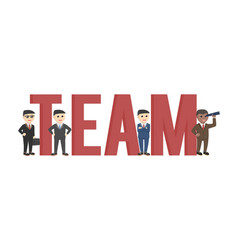 Business Team Design Character On White Background