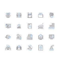 Consulting Firm Line Icons Collection Expertise