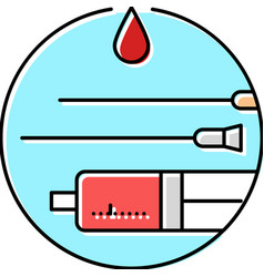 Sharing Needles Hiv Transmission Color Icon