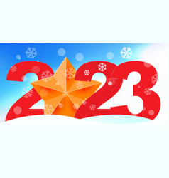 Big Red Numbers 2023 In The Snow New Year 2023