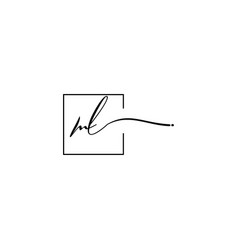 Ml Signature Square Logo Initial Concept