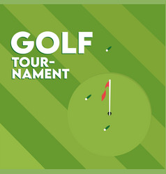 Top View Of A Golf Field Tournament Template