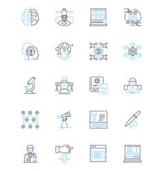 Global Warming Linear Icons Set Carbon Oz