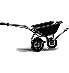 Wheelbarrow Sketch In Black And White