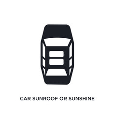 Car Sunroof Or Sunshine Roof Isolated Icon Simple