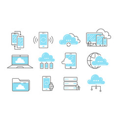 Cloud Storage Icons Set