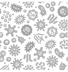 Microbe And Virus Under Microscope Seamless