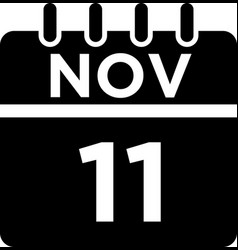 11- November - 11 Glyph Black Icon Pictogram