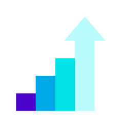 Diagram Chart Arrow Up Uprising Blue Icon