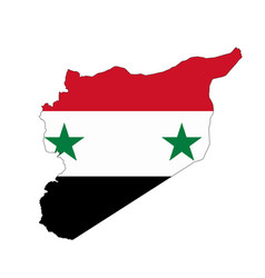 Syria Silhouette Flag Map