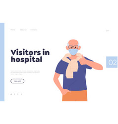 Visitors In Hospital Headline For Landing Page