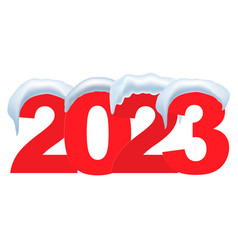 Big Red Numbers 2023 In The Snow New Year 2023