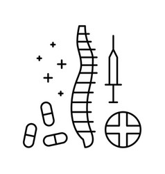 Treatment Scoliosis Line Icon