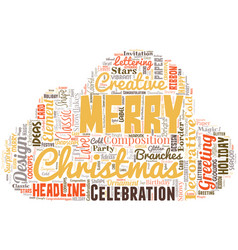 Big Word Cloud With Words Merry Christmas Annual