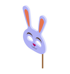 Bunny Mask Icon Isometric Holiday Party