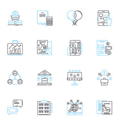 Digital Advertising Linear Icons Set Programmatic