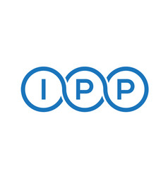 Ipp Letter Logo Design On White Background