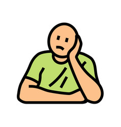 Sad Mood Man Color Icon