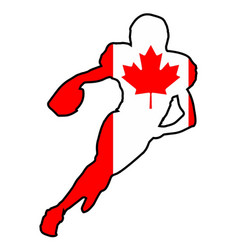 Canadian Football Player Silhouette