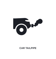 Car Tailpipe Isolated Icon Simple Element From